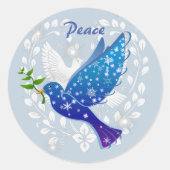 Peace Dove Ronde Sticker (Voorkant)