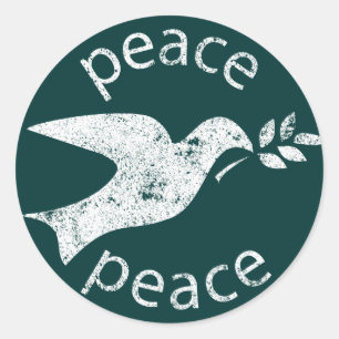 Peace Dove Ronde Sticker