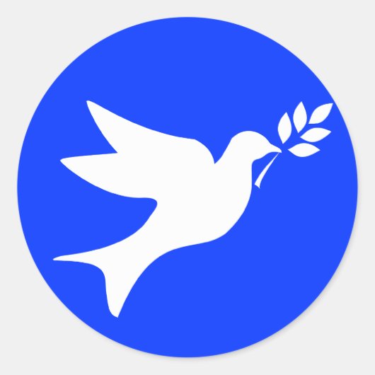 Peace Dove Ronde Sticker (Voorkant)