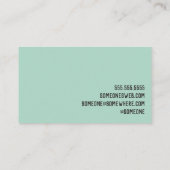 Peace Dove Rose Jaune Carte de visite main (Dos)