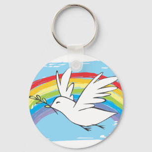 Peace Dove Sleutelhanger