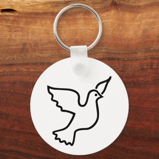 Peace Dove Sleutelhanger (Voorkant)
