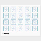 PEACE DOVE SQUARE STICKER (Vel)