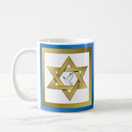 Peace Dove Star De David Mug (Gauche)