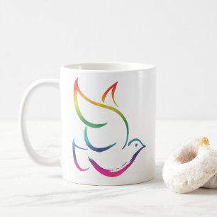 PEACE DOVE Symbool teken Hippie Christelijk Stropd Koffiemok