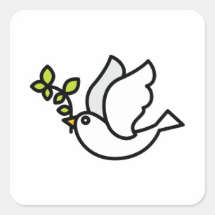 Peace Dove Vierkante Sticker