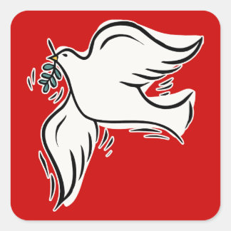 Peace Dove Vierkante Sticker