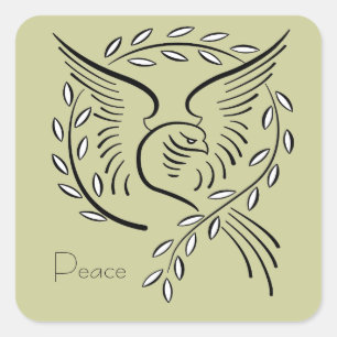 Peace Dove Vierkante Sticker
