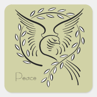 Peace Dove Vierkante Sticker