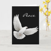 Peace Dove Wenskaart Kaart (Gele Bloem)