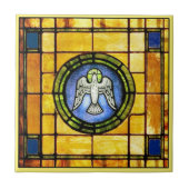 Peace Dove Window Ceramic Tile Tegeltje (Voorkant)