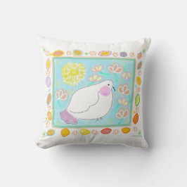 Peace Dove with flowers pillow Kussen