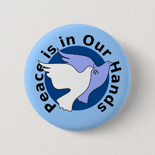Peace Doves Ronde Button 5,7 Cm