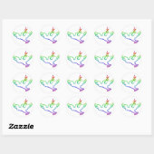 PEACE DOVES RONDE STICKER (Vel)