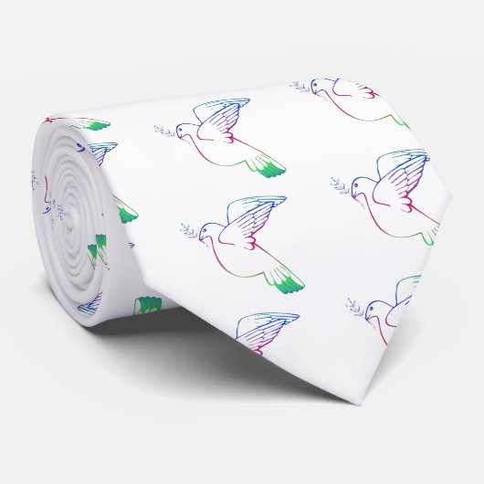 PEACE DOVES STROPDAS (Opgerold)