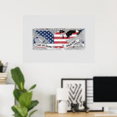 Peace Eagle Americana Patriotic Art Poster (Thuiskantoor)