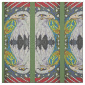 Peace Eagle Pattern Stof (Swatch)