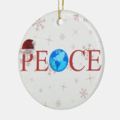 Peace Earth-kerstversiering Keramisch Ornament (Links)