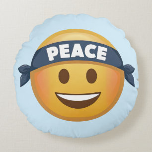 Peace Emoji Rond Kussen