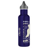 PEACE en langues bouteilles d'eau de nom personnal (Gauche)