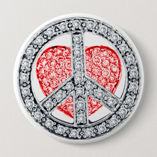 PEACE en LOVE Button (Voorkant)