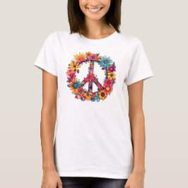  Peace en Wild Flowers T-Shirt
