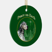 Peace English Setter Keramisch Ornament (Rechts)