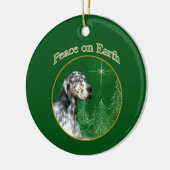 Peace English Setter Keramisch Ornament (Links)
