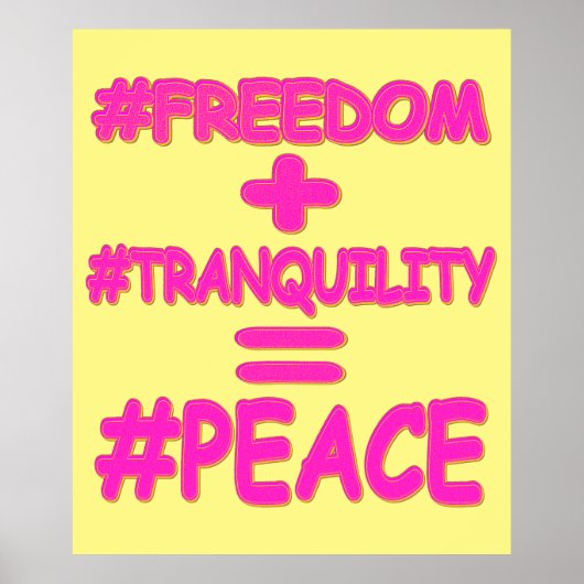 "PEACE EQUATION" — Cute Design. Bestel nu Poster (Voorkant)