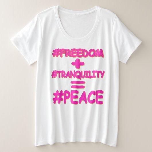 "PEACE EQUATION" Mignonne conception. Commandez dè (Design devant)