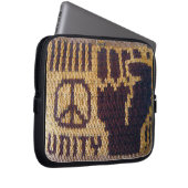 Peace Fist Artisan Haakprint Electronics Bag Laptop Sleeve (Voorkant Rechts)