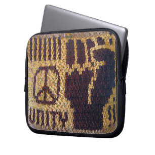 Peace Fist Artisan Haakprint Electronics Bag Laptop Sleeve