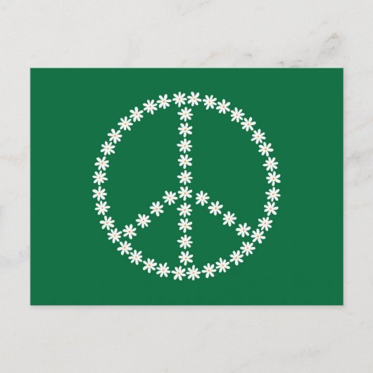 Peace Floral Briefkaart (Voorkant)
