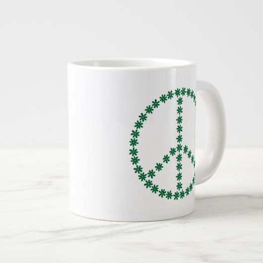 Peace Floral Extra Grote Beker (Voorkant rechts)