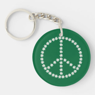 Peace Floral Sleutelhanger