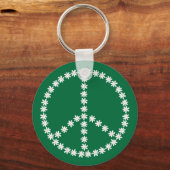 Peace Floral Sleutelhanger (Voorkant)