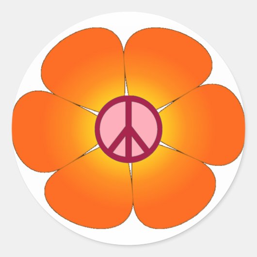 Peace Flower sticker (Voorkant)