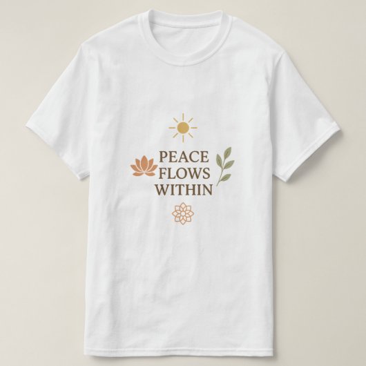 Peace Flows Within – Tranquil Zen & Mindfulness De T-shirt (Design voorkant)