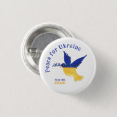 Peace for Ukraine & Pray for Ukraine Button (Voorkant /achterkant)