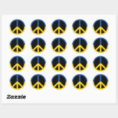 peace for ukraine ronde sticker (Vel)