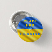 Peace for Ukraine steunt de Button van Oekraïne (Voorkant /achterkant)