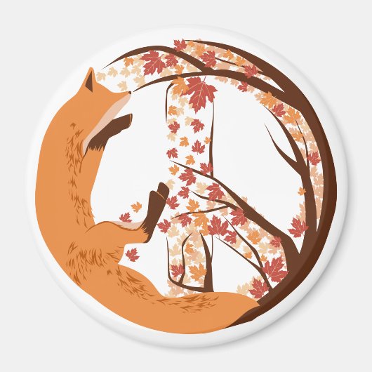 Peace Fox Magneet (Voorkant)