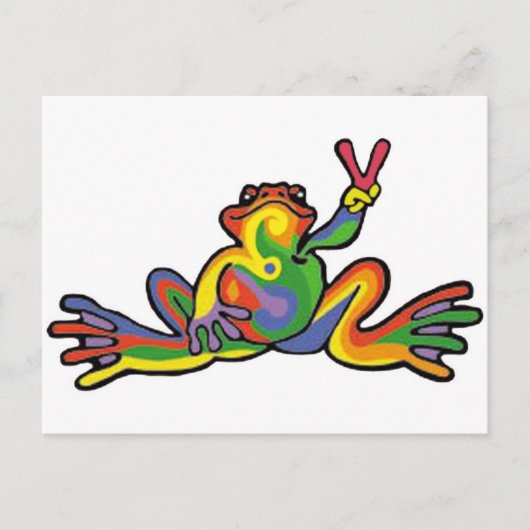 Peace Frog Briefkaart (Voorkant)