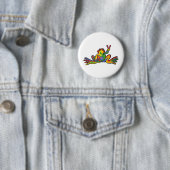 Peace Frog Ronde Button 5,7 Cm (In situ)