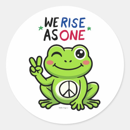 PEACE FROG - WE RISE AS ONE STICKERS (Voorkant)