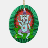 Peace Ganesh Dancing Keramisch Ornament (Rechts)