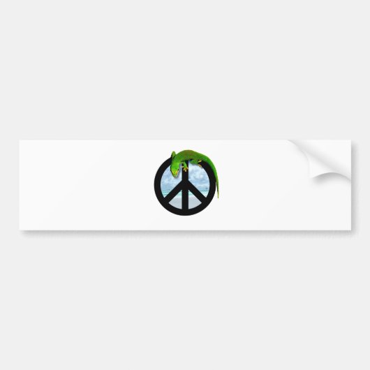 PEACE GECKO BUMPERSTICKER (Voorkant)