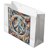 Peace Gift Bag Groot Cadeauzakje (Voorkant Gekanteld)