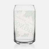 Peace, Goodwill and Eggnog Christmas Blikvorm Glas (Achterkant)