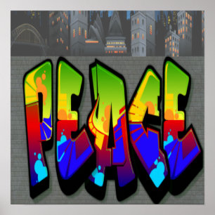 Peace Graffiti-Poster Poster